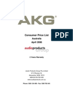 AKG April 2008 Retail Catalogue