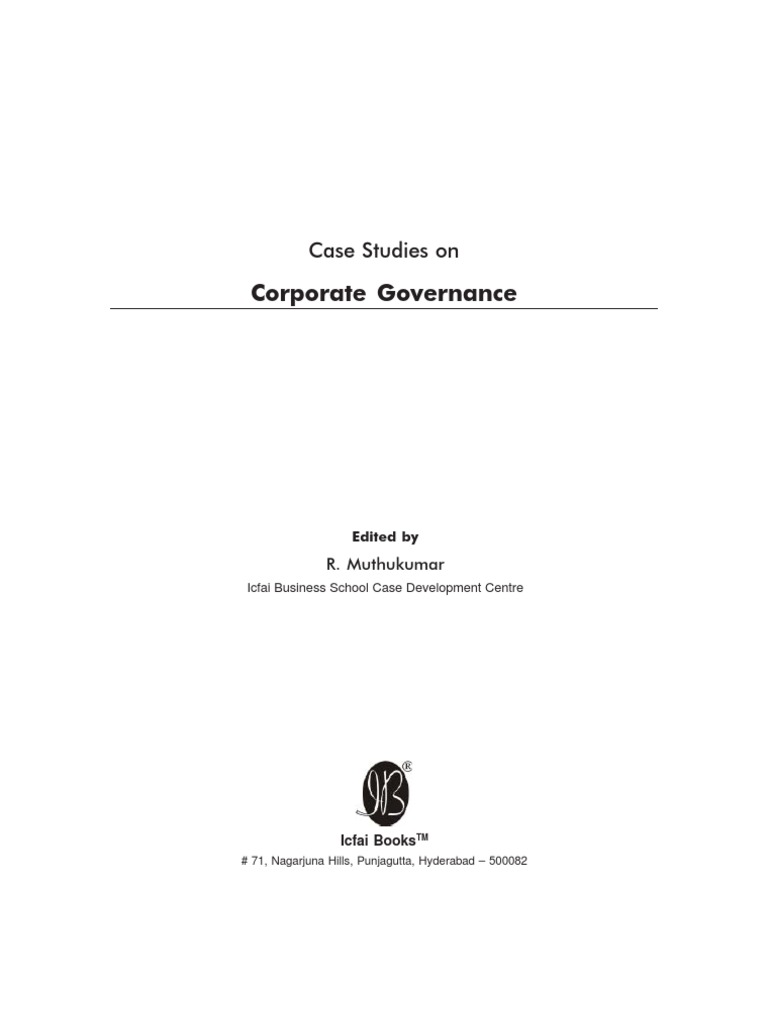 case study on corporate governance report
