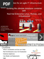 Foundation For An Agile It Infrastructure: Building The Ultimate Database Container With Red Hat Enterprise Linux, Mysql, and Virtualization