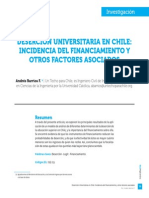 Deserción Universitaria en Chile Incidencia del Financiamiento y otros factores Asociados