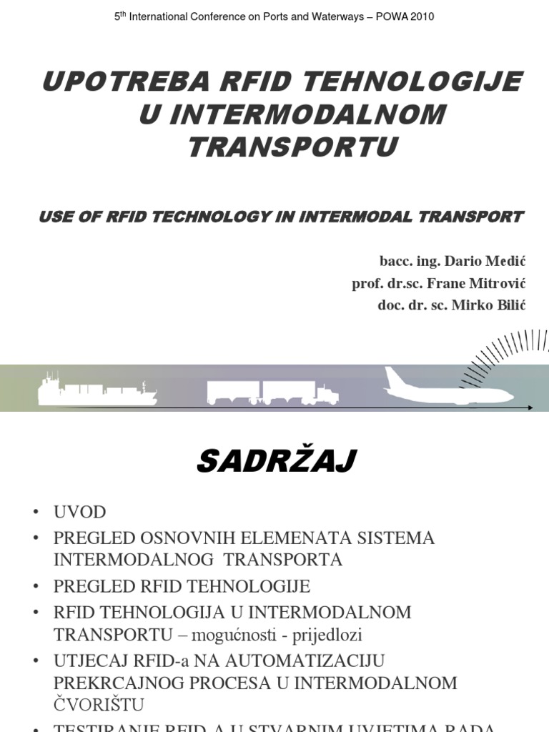 Use of RFID Technology in Intermodal Transport | PDF