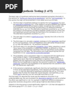 Steps in Hypothesis Testing