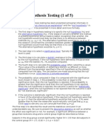 Steps in Hypothesis Testing