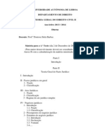 TGDCII - Materia para 1.º Teste - . Profa. Doutora Stela Barbas