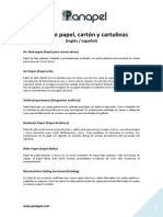 Tipos de Papel y Cartyn