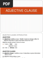 Adjective Clause