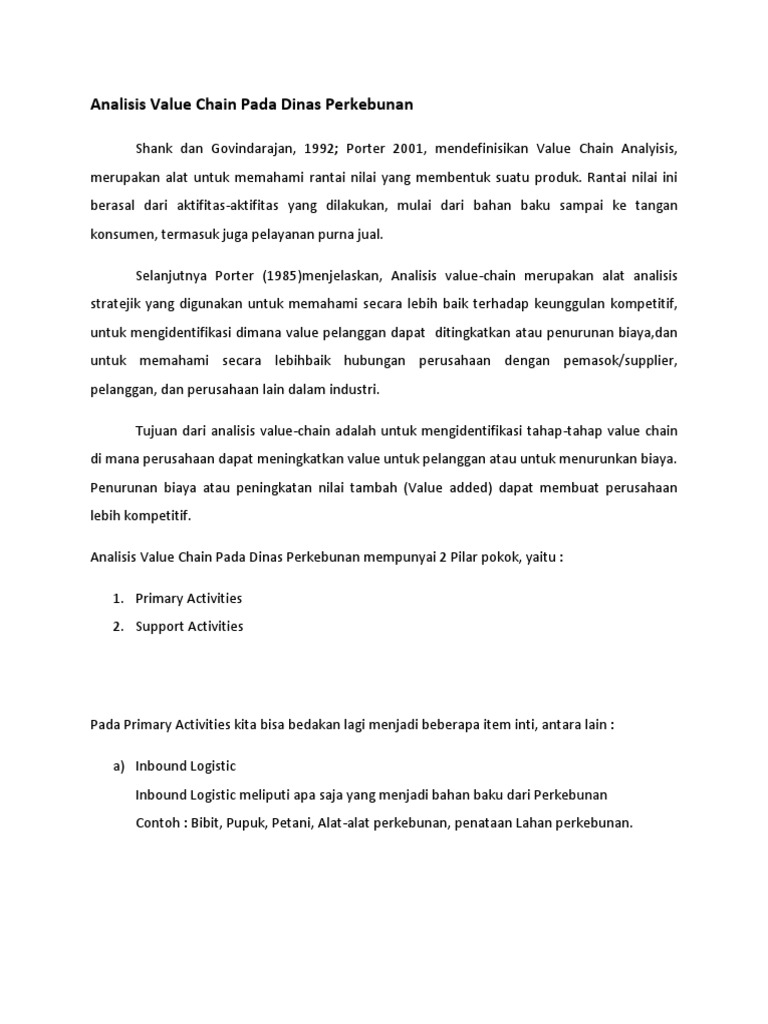 Analisis Value Chain Pdf