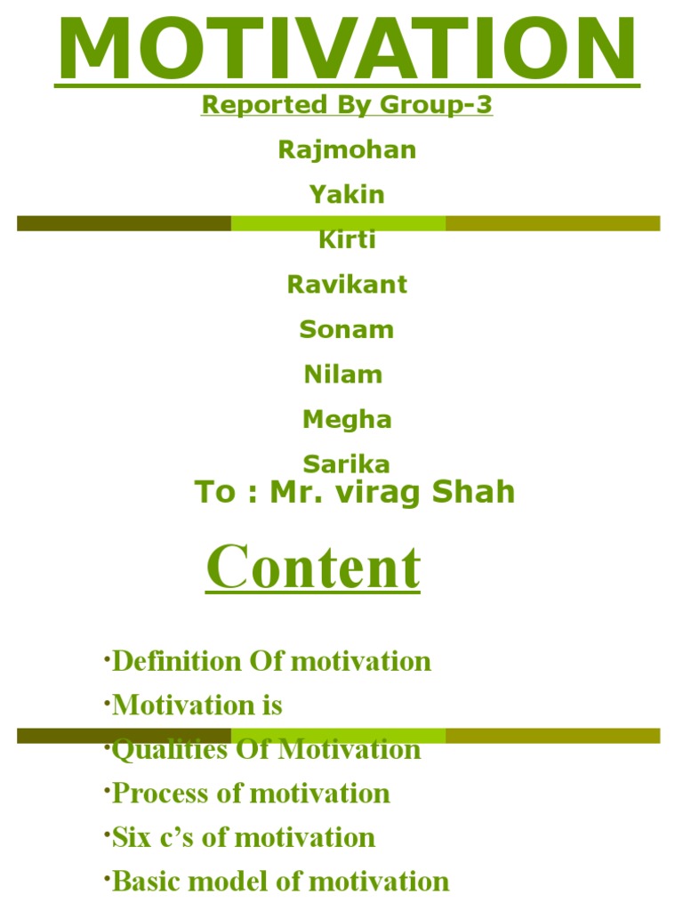 motivation presentation pdf