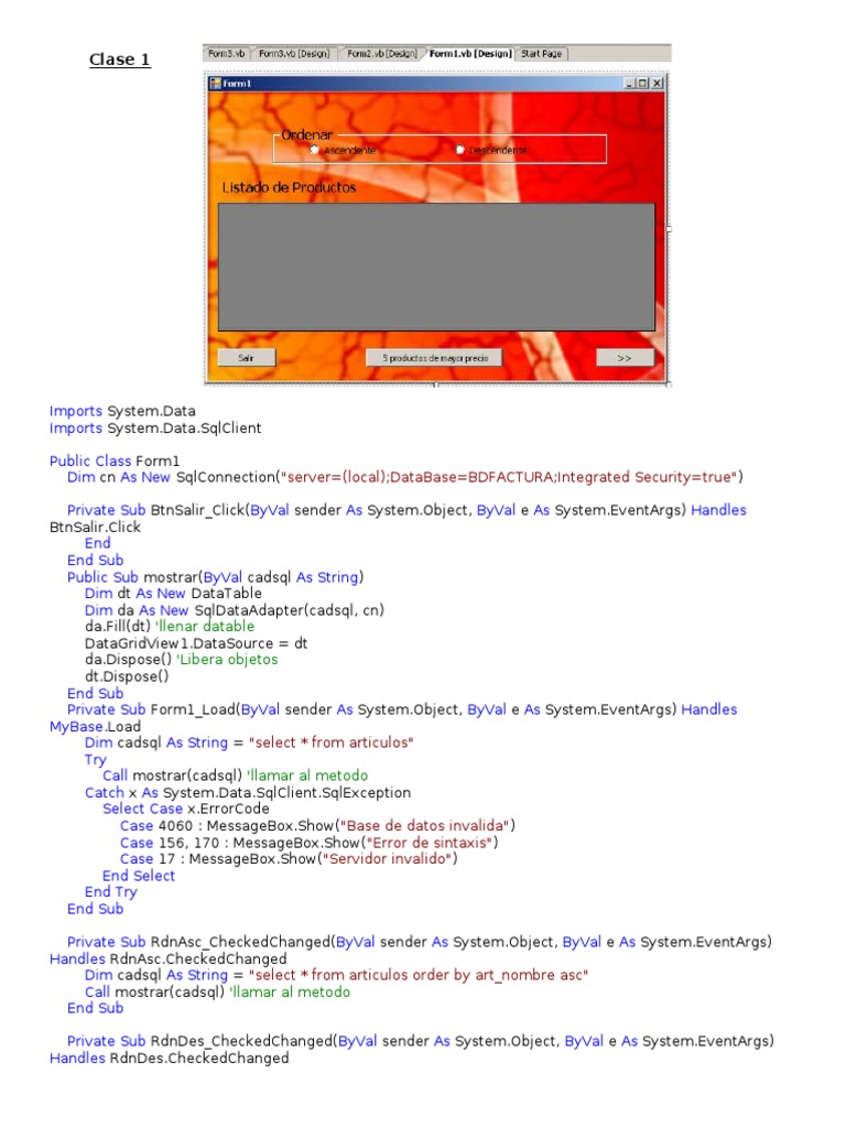Plantilla de Visual Basic | PDF | Teaching Methods & Materials | Computers
