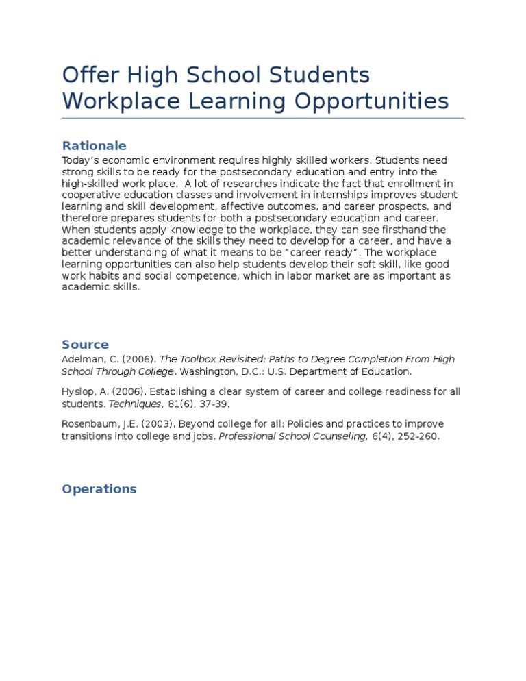 Enhancing Career Readiness for Students | PDF