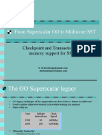 From Superscalar OO To Multicore SST: Checkpoint and Transactional Memory Support For SST