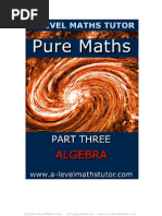 Download E-Book Pure Maths Part Three - Algebra from A-level maths Tutor by A-level Maths Tutor SN18971749 doc pdf