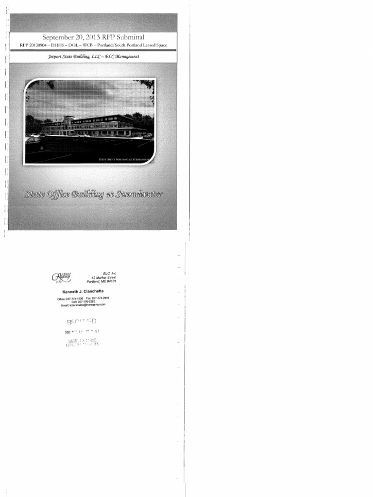 ELC Management Proposal For DHHS/DOL Building | PDF