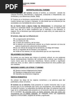La Antropologia Del Turismo Turismo Antropologia