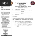 COEN 3134 - Logic Circuits and Switching Theory Syllabus - CANSINO