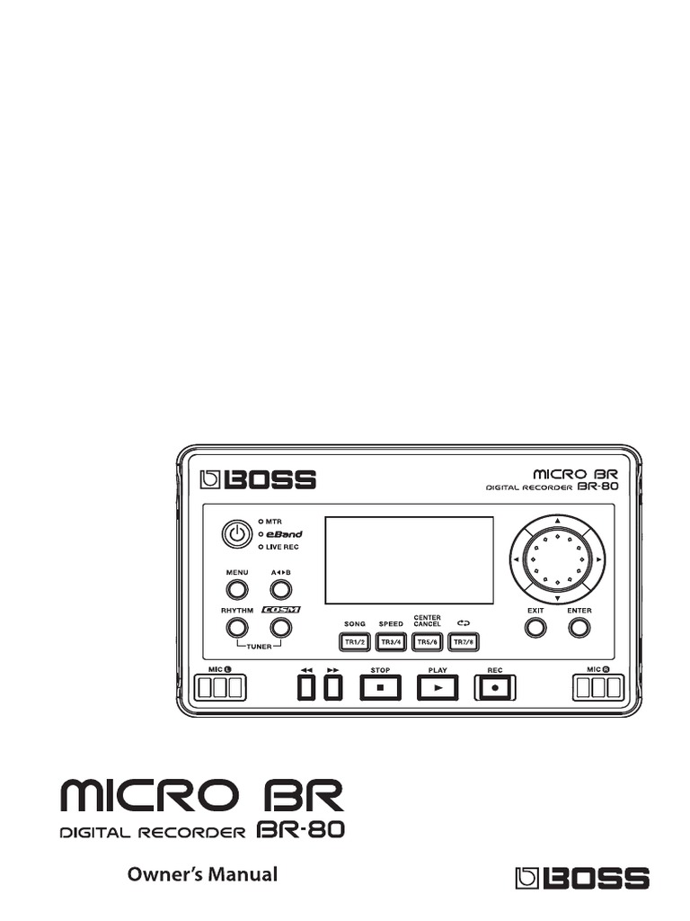 Boss Micro Br Br 80 User Manual Headphones Ac Power Plugs And Sockets