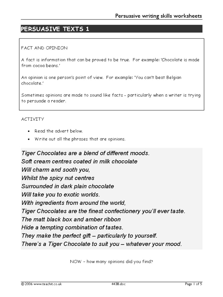 argumentative writing skills