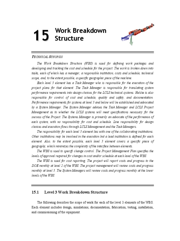 15.1 Level 3 Work Breakdown Structure | PDF