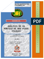 Análisis de Un Pórtico de Dos Pisos Con Cuatro Vanos - Colegio