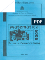 Cuadernillo Matematica - Primera Convocatoria 2009