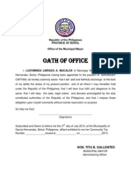 Sample Oath of Office