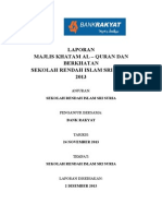 Laporan Majlis Khatam Al - Quran Dan Berkhatan 2013