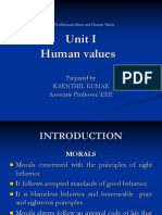 Unit I Human Values: Prepared by R.Senthil Kumar Associate Professor/EEE