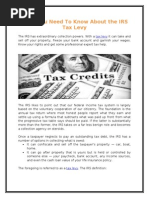What You Need To Know About the IRS Tax Levy.doc