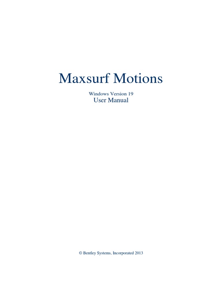 Motions Manual Sofware | PDF | Spectral Density | Waves