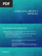 Conflicto, Déficit y Defecto