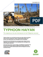 Typhoon Haiyan: The Response So Far and Vital Lessons For Recovery