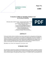 Evaluation Different Modeling Method for Erosion Prediction