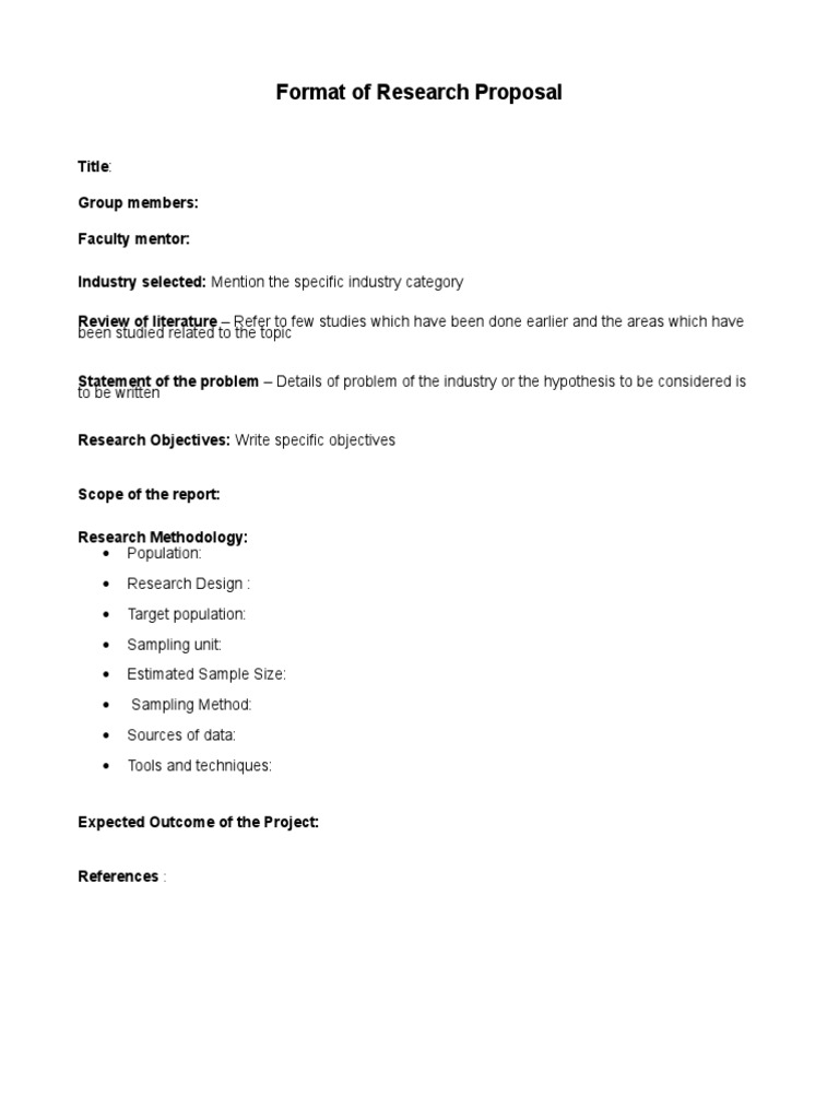 Research Proposal Format Guide | PDF | Art