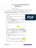 Langkah-langkah Instal Mikrotik