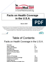 Facts On Health Coverage in The U.S.A.: March 2009