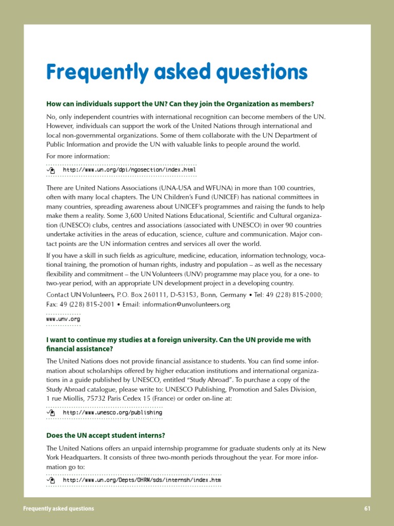 How to Support the United Nations | PDF | Unesco | United Nations