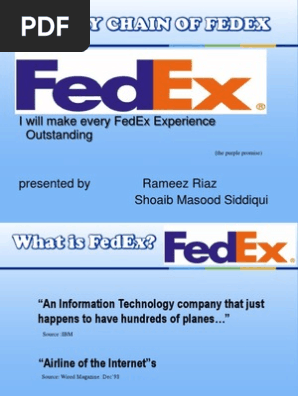21712517 Supply Chain of FedEx