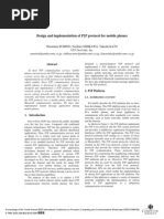 Design and Implementation of P2P Protocol For Mobile Phones