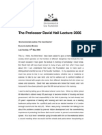 David Hall Lecture 2006 Transcript