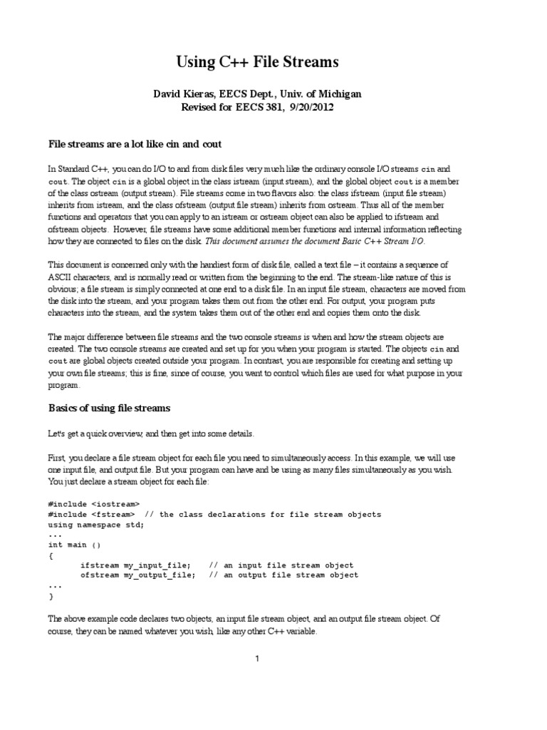 File Streams | PDF | Filename | Computer File