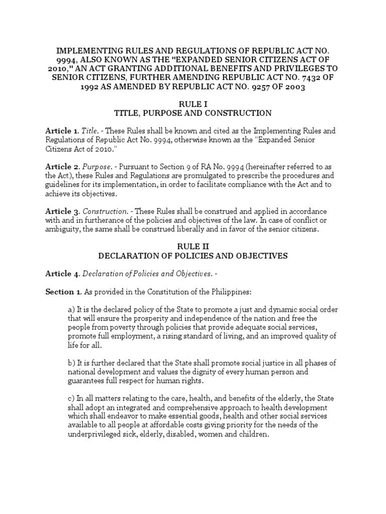 Irr of the expanded senior citizens act pdf value added tax