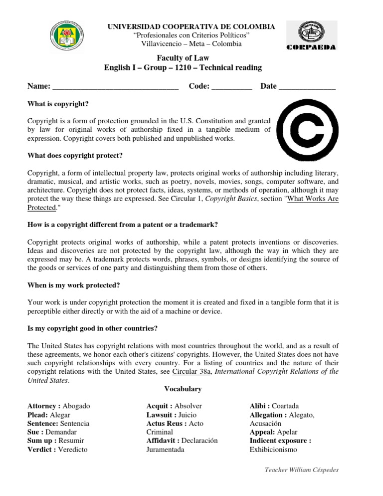 Reading Law I 1210 Copyright Author - 