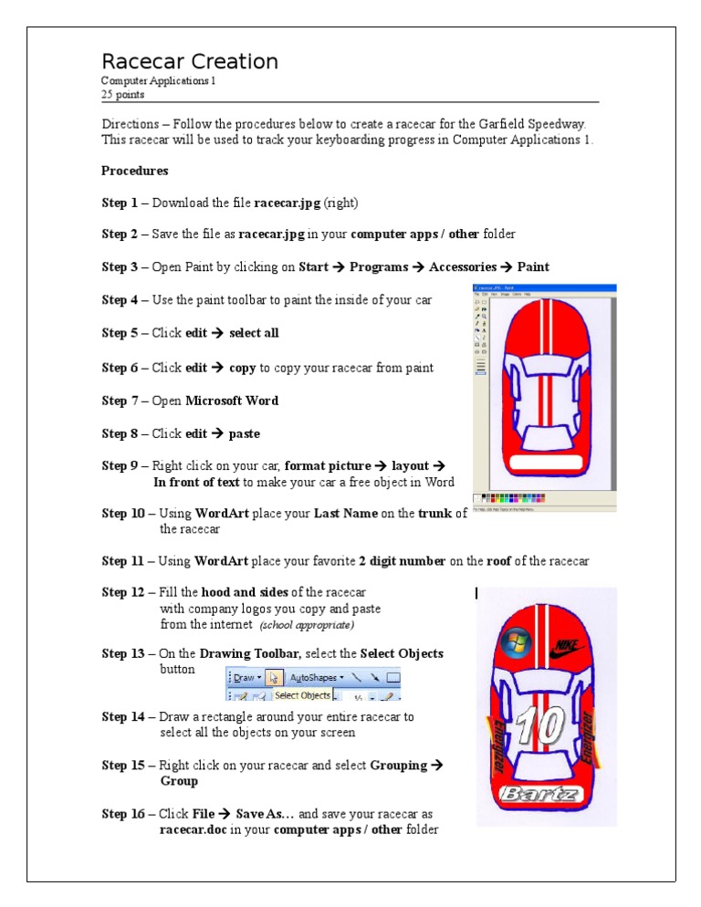 Create Your Own Racecar Design | PDF