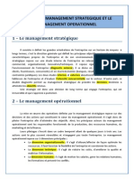 Fiche 4 - Le Management Stratgique Et Le Management Oprationnel PDF