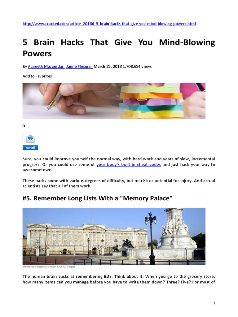 Memory Palace for List Recall | PDF | Memory