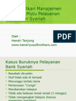 Manajemen SDM Dan Mutu Pelayanan Bank Syariah
