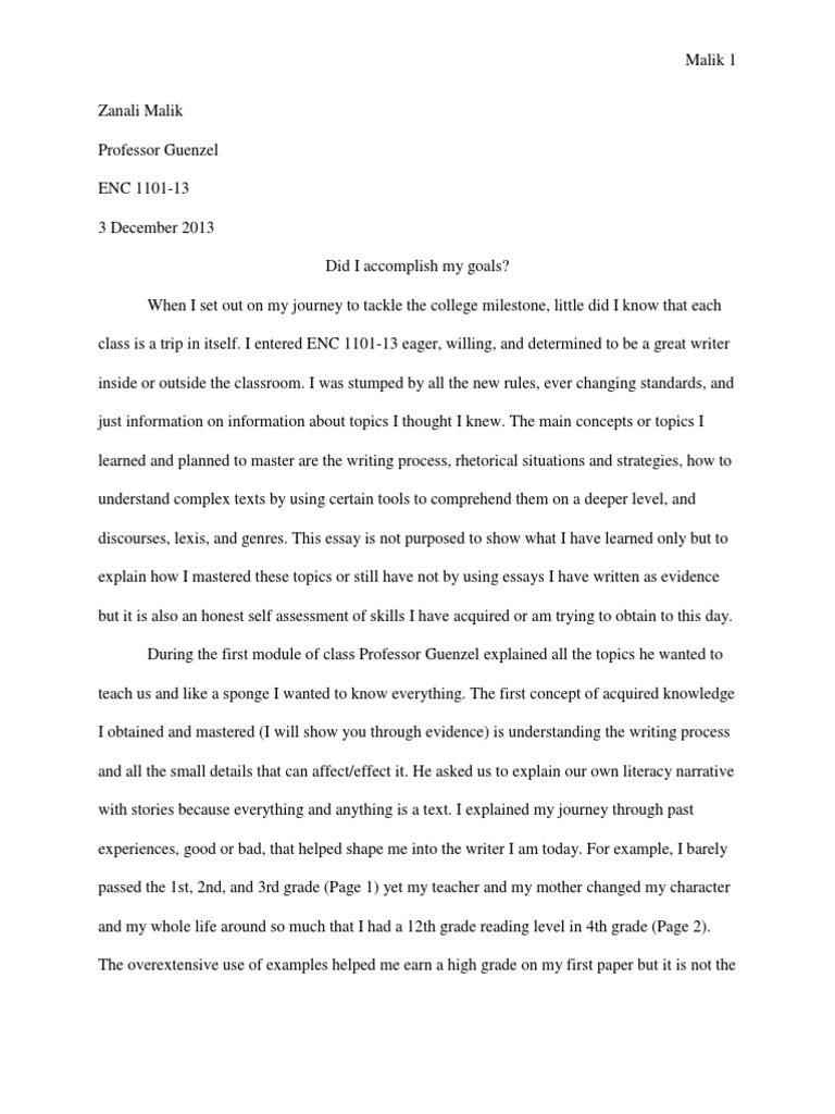 Enc 9-9 Self-Assessment  PDF  Essays  Understanding