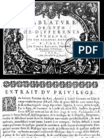 F-Pierre Ballard (1638) Tablature de Luth Accords Nouveaux  