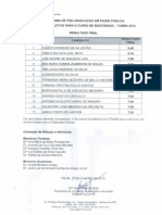 Resultado Final Doutorado Saúde Pública CPqAM 2013