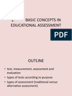 Basic Concepts in Educational Assessment